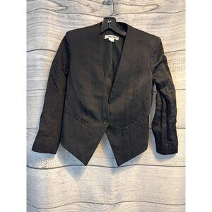 Helmut Lang Puckered Satin Smoking Tux Blazer Size 2